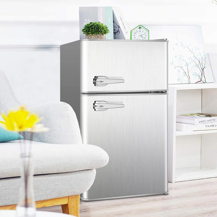 R.W.FLAME Retro 3.2 Cubic Feet cu. ft. Freestanding Mini Fridge with